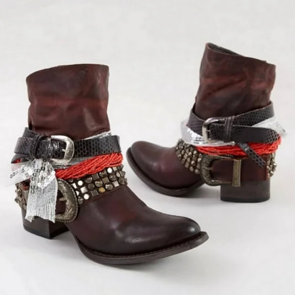 🟣 FREEBIRD by Steven Shena Ankle Boot Bootie Womens size 6 - Picture 5 of 9